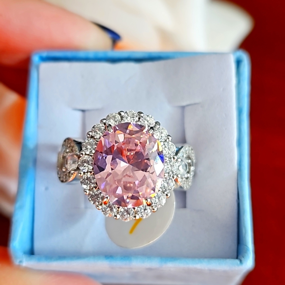 Bomb Party Unicorn Silver Rose Quartz Cubic Zirconia
